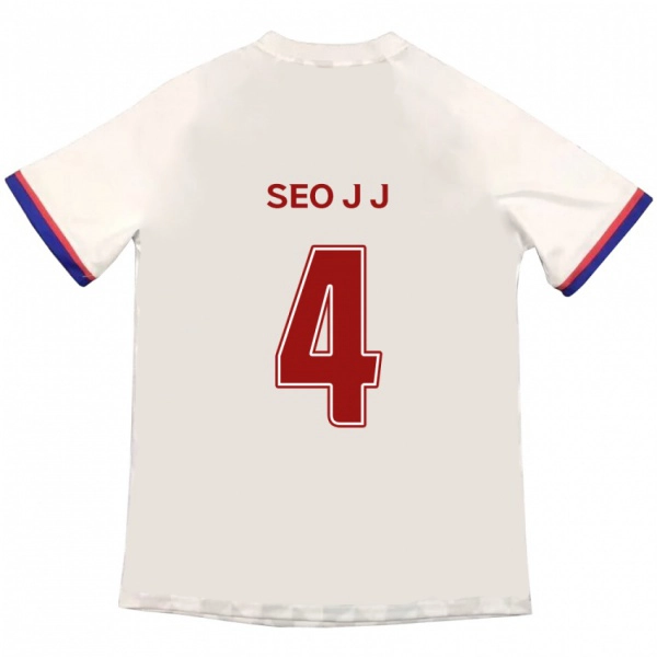 ילדים Seo Jin-Ju #4 כחול מלכותי אדום הרחק ג'רזי 2025/26 חולצה קצרה