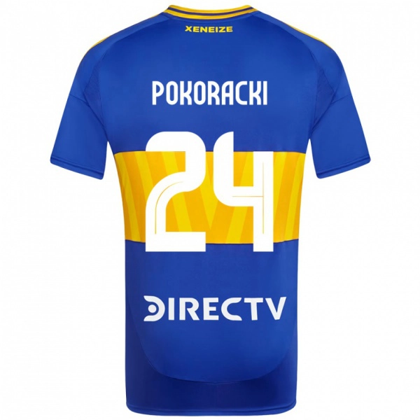 גברים Belén Pokoracki #24 לבן כחול ג'רזי ביתית 2025/26 חולצה קצרה