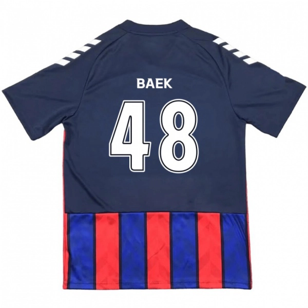 גברים Kyeong Baek #48 לבן פנינה אדום ג'רזי ביתית 2025/26 חולצה קצרה