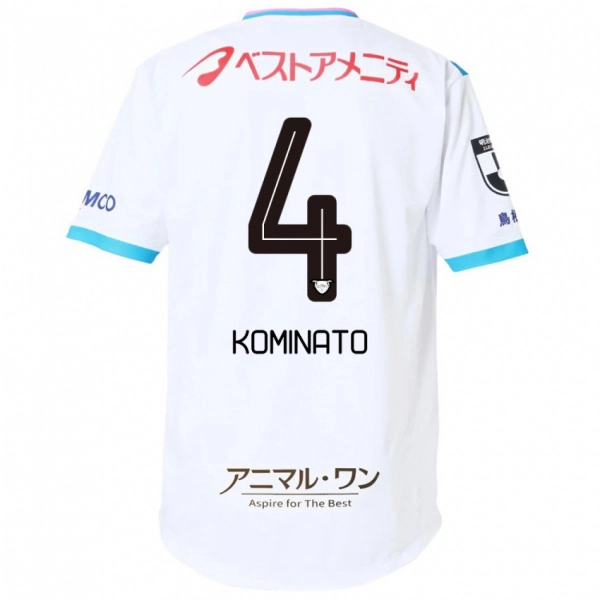 גברים Yuya Kominato #4 כחול ורוד הרחק ג'רזי 2025/26 חולצה קצרה
