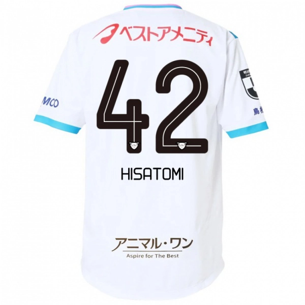 גברים Kazuhiro Hisatomi #42 כחול ורוד הרחק ג'רזי 2025/26 חולצה קצרה