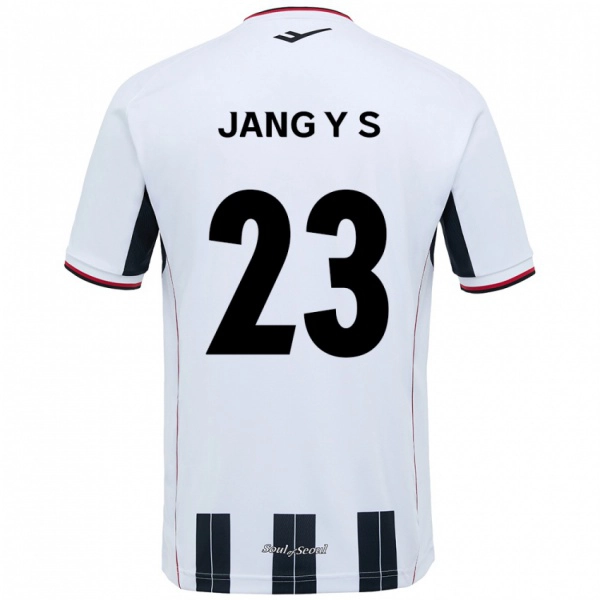 גברים Jang Yoon-Seo #23 שחור אדום הרחק ג'רזי 2025/26 חולצה קצרה