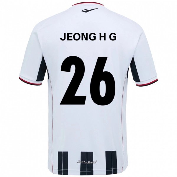 גברים Jeong Hyun-Gyeong #26 שחור אדום הרחק ג'רזי 2025/26 חולצה קצרה