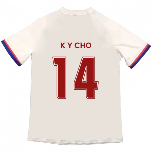 גברים Yun-Kwon Cho #14 כחול מלכותי אדום הרחק ג'רזי 2025/26 חולצה קצרה