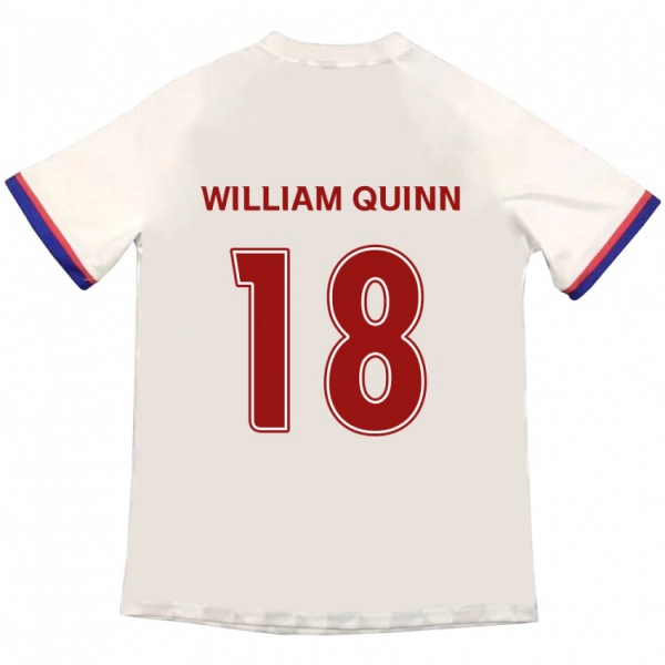 גברים Max William Quinn #18 כחול מלכותי אדום הרחק ג'רזי 2025/26 חולצה קצרה
