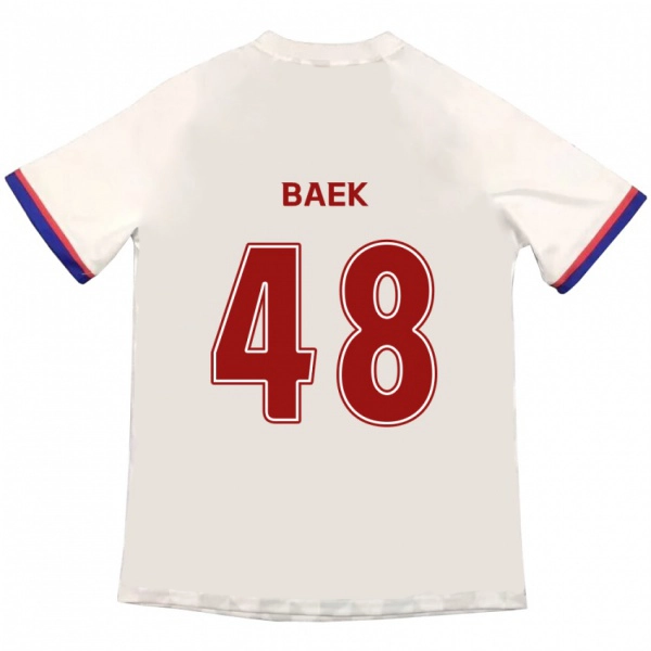 גברים Kyeong Baek #48 כחול מלכותי אדום הרחק ג'רזי 2025/26 חולצה קצרה