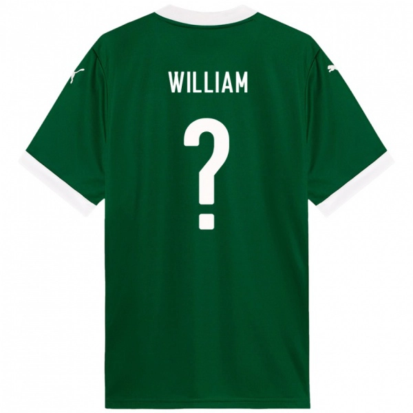 נשים William #0 לבן ירוק ג'רזי ביתית 2025/26 חולצה קצרה