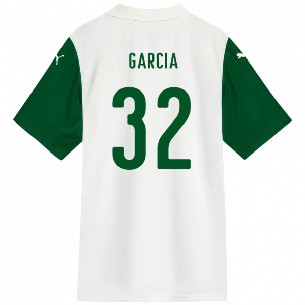 נשים Garcia #32 ירוק לבן הרחק ג'רזי 2025/26 חולצה קצרה