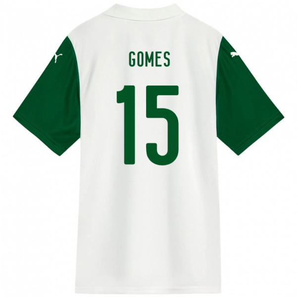 נשים Bianca Gomes #15 ירוק לבן הרחק ג'רזי 2025/26 חולצה קצרה