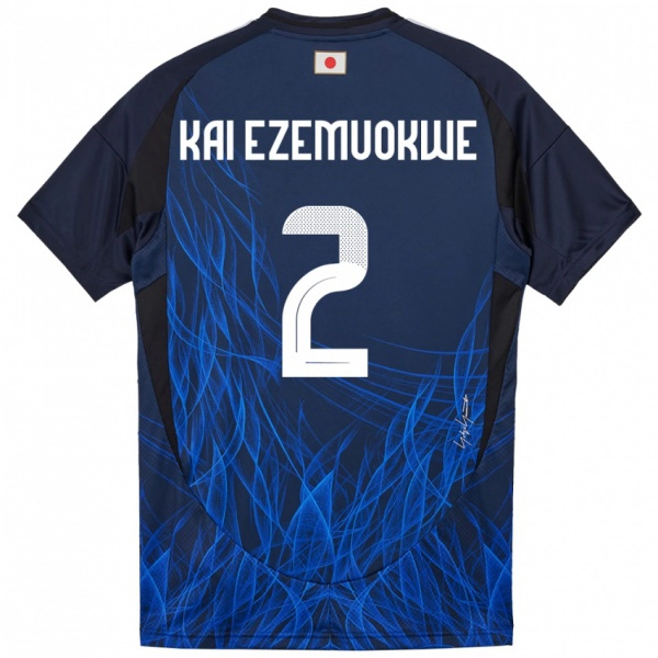 ילדים יַפָּן Chimezie Kai Ezemuokwe #2 כחול כהה ג'רזי ביתית 24-26 חולצה קצרה