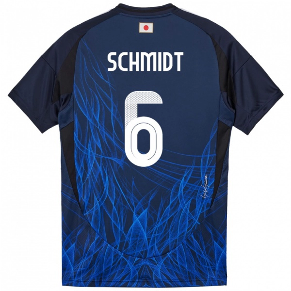 ילדים יַפָּן Nick Schmidt #6 כחול כהה ג'רזי ביתית 24-26 חולצה קצרה