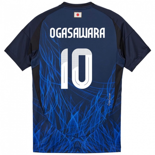 ילדים יַפָּן Hiro Ogasawara #10 כחול כהה ג'רזי ביתית 24-26 חולצה קצרה