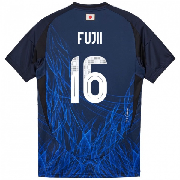 ילדים יַפָּן Shota Fujii #16 כחול כהה ג'רזי ביתית 24-26 חולצה קצרה