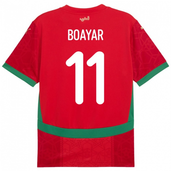 ילדים מָרוֹקוֹ Adam Boayar #11 אָדוֹם ג'רזי ביתית 24-26 חולצה קצרה