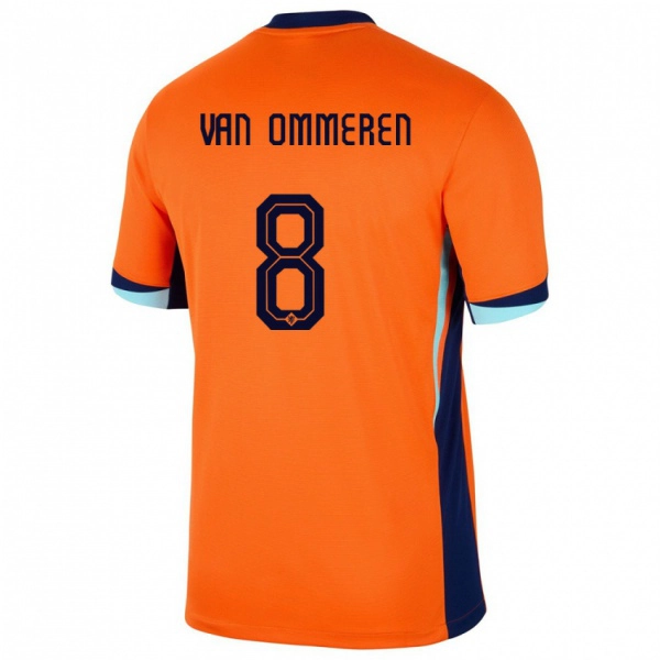 ילדים הולנד Jaygo Van Ommeren #8 תפוז ג'רזי ביתית 24-26 חולצה קצרה