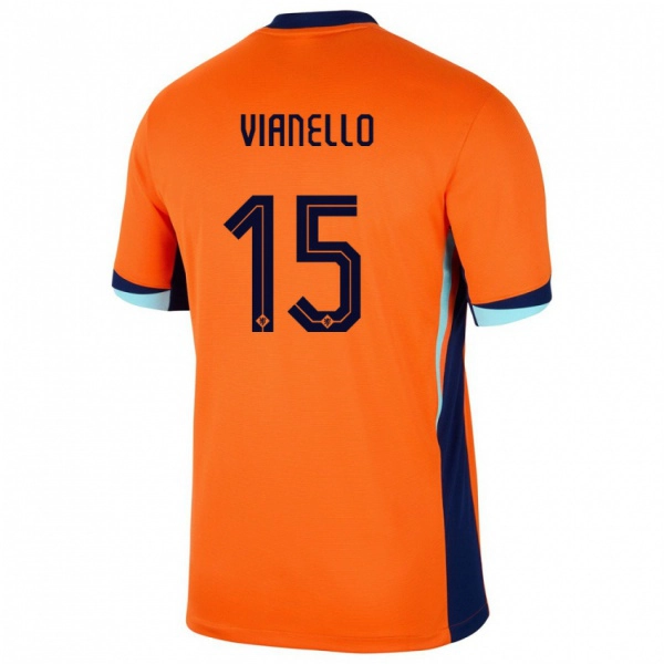 ילדים הולנד Giannino Vianello #15 תפוז ג'רזי ביתית 24-26 חולצה קצרה