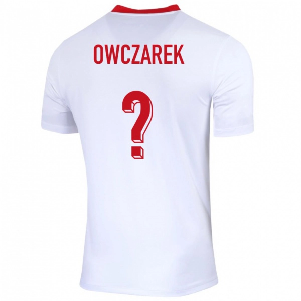 ילדים פולין Igor Owczarek #0 לבן ג'רזי ביתית 24-26 חולצה קצרה
