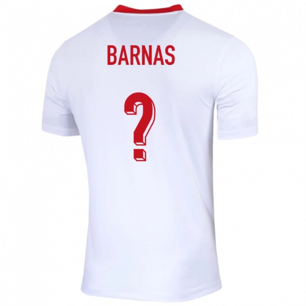 ילדים פולין Fabian Barnas #0 לבן ג'רזי ביתית 24-26 חולצה קצרה