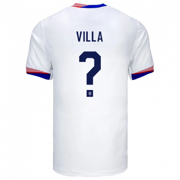 ילדים ארצות הברית Gio Villa #0 לבן ג'רזי ביתית 24-26 חולצה קצרה