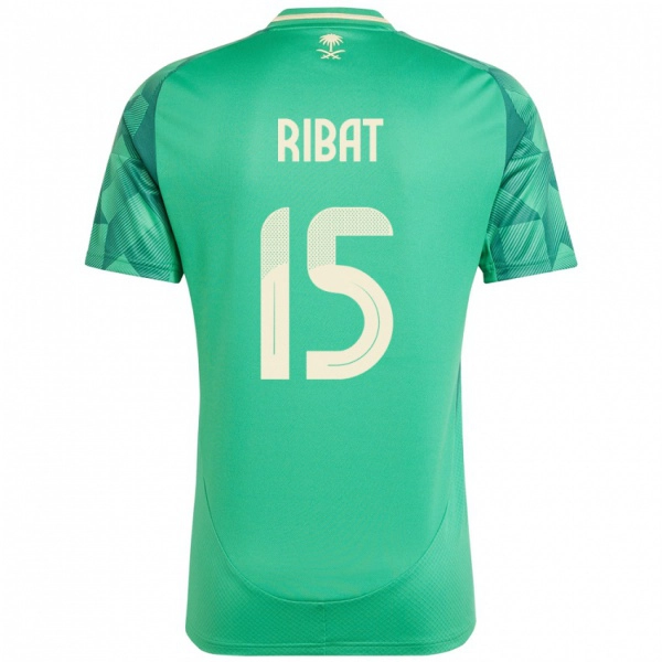 ילדים ערב הסעודית Abdulaziz Ribat #15 יָרוֹק ג'רזי ביתית 24-26 חולצה קצרה