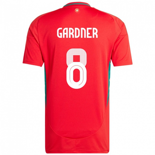 ילדים ויילס Luis Gardner #8 אָדוֹם ג'רזי ביתית 24-26 חולצה קצרה