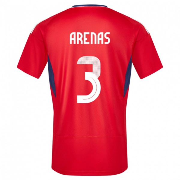 ילדים קוסטה ריקה Alejandro Arenas #3 אָדוֹם ג'רזי ביתית 24-26 חולצה קצרה