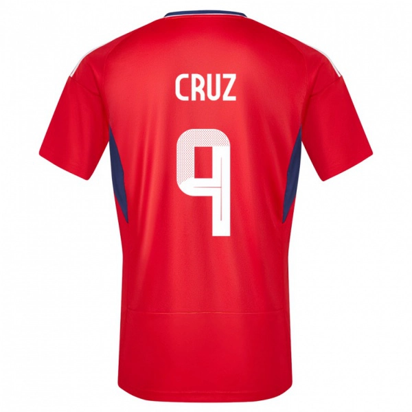 ילדים קוסטה ריקה Esteban Cruz #9 אָדוֹם ג'רזי ביתית 24-26 חולצה קצרה