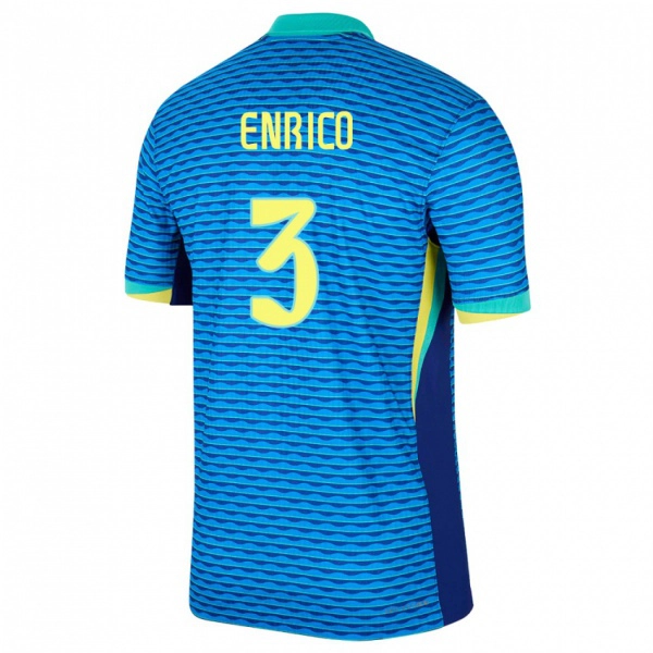 ילדים ברזיל Enrico #3 כְּחוֹל הרחק ג'רזי 24-26 חולצה קצרה