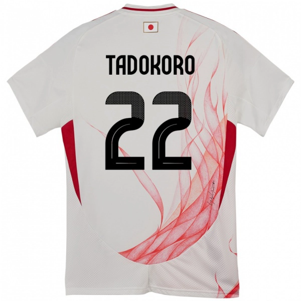 ילדים יַפָּן Rio Tadokoro #22 לָבָן הרחק ג'רזי 24-26 חולצה קצרה