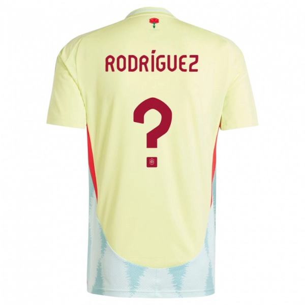ילדים ספרד Joel Rodríguez #0 צהוב הרחק ג'רזי 24-26 חולצה קצרה