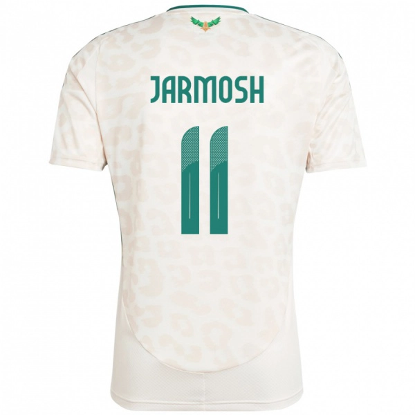ילדים ערב הסעודית Abdulaziz Jarmosh #11 לָבָן הרחק ג'רזי 24-26 חולצה קצרה