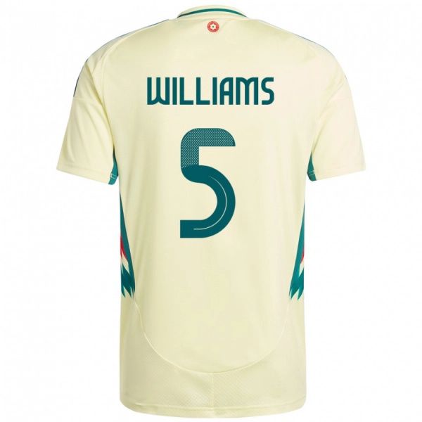 ילדים ויילס Ashton Williams #5 בז' צהוב הרחק ג'רזי 24-26 חולצה קצרה