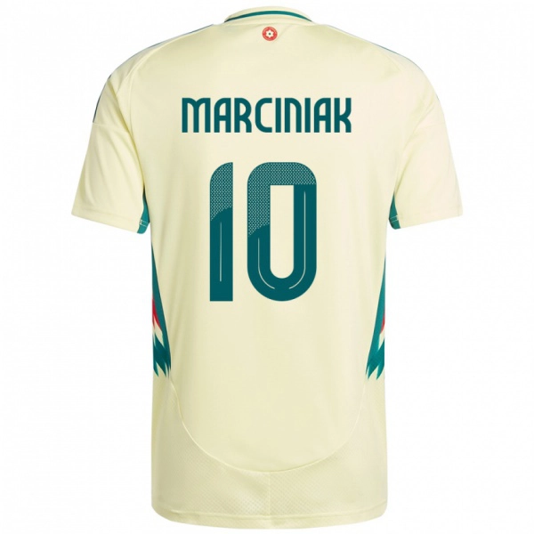 ילדים ויילס Alex Marciniak #10 בז' צהוב הרחק ג'רזי 24-26 חולצה קצרה