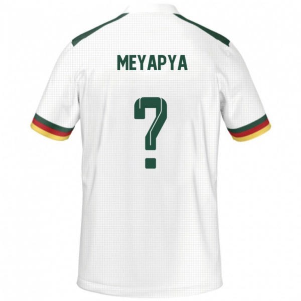 ילדים קמרון Blondon Meyapya #0 לָבָן הרחק ג'רזי 24-26 חולצה קצרה