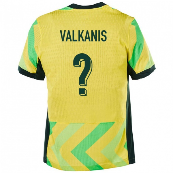 גברים אוֹסטְרַלִיָה Dimitri Valkanis #0 זָהוּב ג'רזי ביתית 24-26 חולצה קצרה