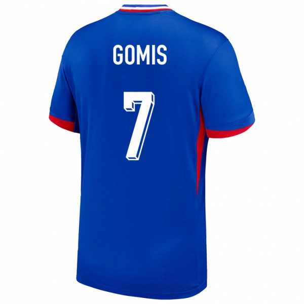גברים צרפת Tidiam Gomis #7 כְּחוֹל ג'רזי ביתית 24-26 חולצה קצרה