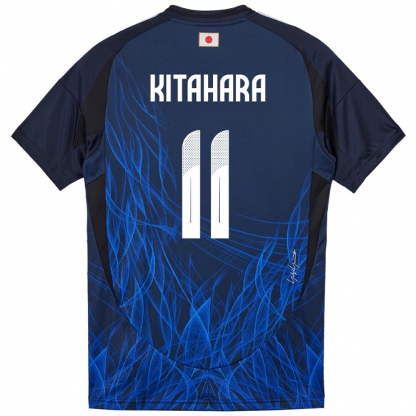 גברים יַפָּן Maki Kitahara #11 כחול כהה ג'רזי ביתית 24-26 חולצה קצרה