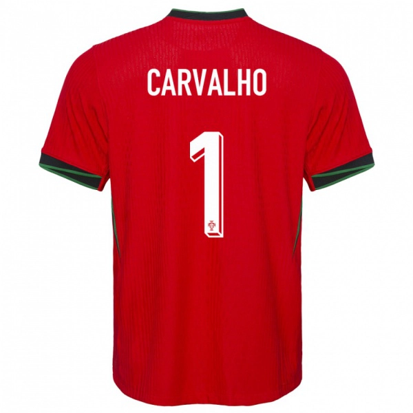 גברים פורטוגל João Carvalho #1 אָדוֹם ג'רזי ביתית 24-26 חולצה קצרה