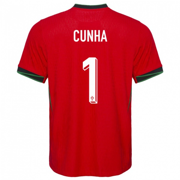 גברים פורטוגל Romário Cunha #1 אָדוֹם ג'רזי ביתית 24-26 חולצה קצרה