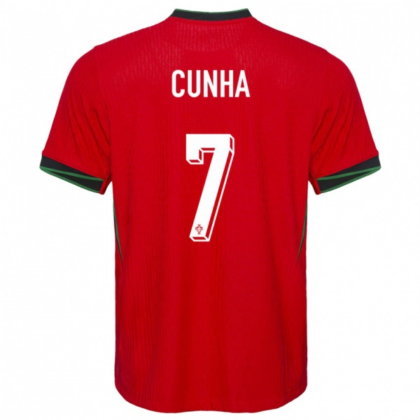 גברים פורטוגל Duarte Cunha #7 אָדוֹם ג'רזי ביתית 24-26 חולצה קצרה