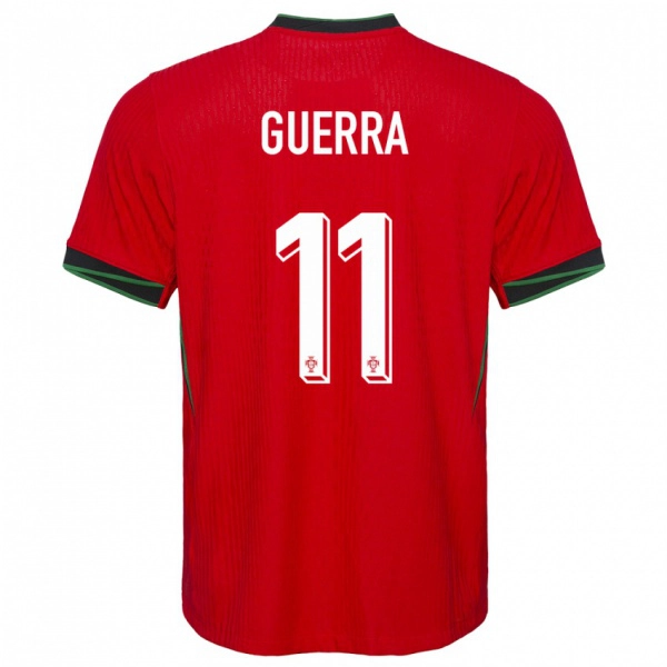 גברים פורטוגל Gustavo Guerra #11 אָדוֹם ג'רזי ביתית 24-26 חולצה קצרה