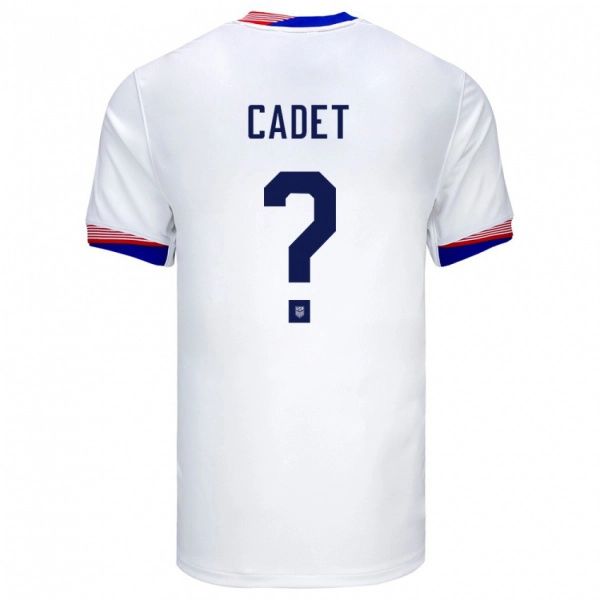 גברים ארצות הברית Zidane Cadet #0 לבן ג'רזי ביתית 24-26 חולצה קצרה