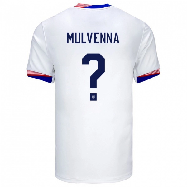 גברים ארצות הברית Landon Mulvenna #0 לבן ג'רזי ביתית 24-26 חולצה קצרה