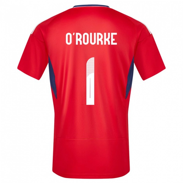 גברים קוסטה ריקה Ian O'rourke #1 אָדוֹם ג'רזי ביתית 24-26 חולצה קצרה