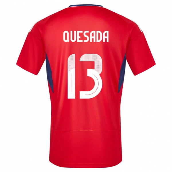 גברים קוסטה ריקה Sebastián Quesada #13 אָדוֹם ג'רזי ביתית 24-26 חולצה קצרה