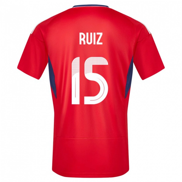 גברים קוסטה ריקה John Ruiz #15 אָדוֹם ג'רזי ביתית 24-26 חולצה קצרה