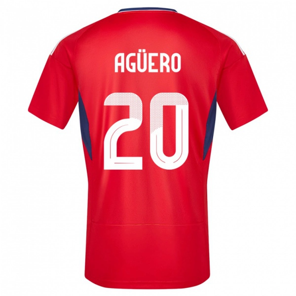 גברים קוסטה ריקה Pablo Agüero #20 אָדוֹם ג'רזי ביתית 24-26 חולצה קצרה
