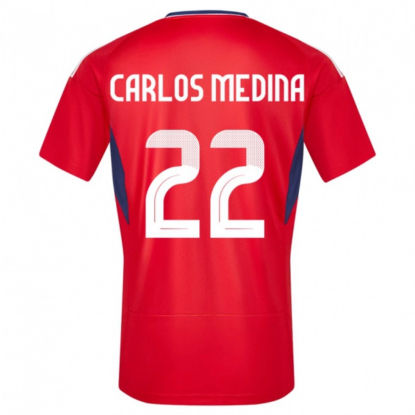 גברים קוסטה ריקה Luis Carlos Medina #22 אָדוֹם ג'רזי ביתית 24-26 חולצה קצרה
