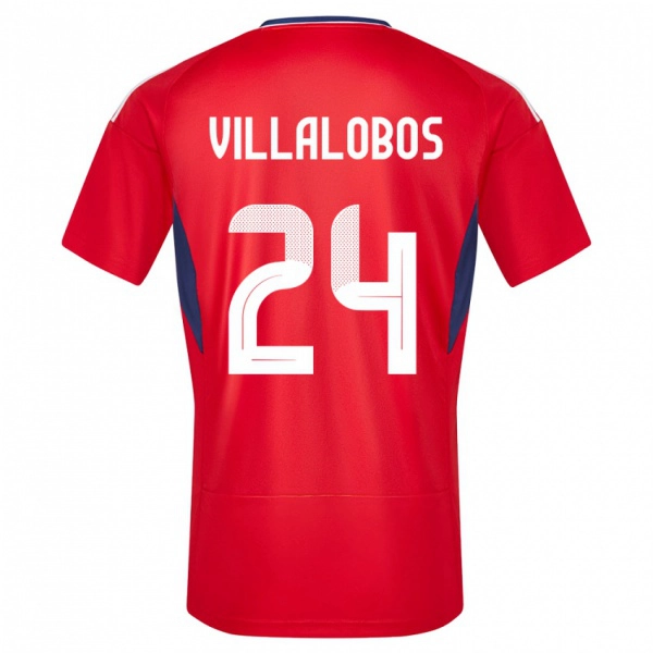 גברים קוסטה ריקה Anthuan Villalobos #24 אָדוֹם ג'רזי ביתית 24-26 חולצה קצרה