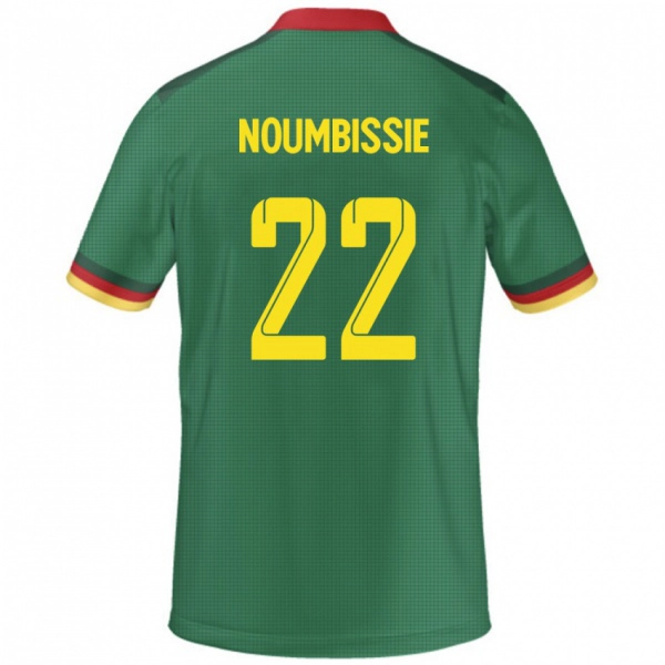 גברים קמרון Stéphane Noumbissie #22 יָרוֹק ג'רזי ביתית 24-26 חולצה קצרה